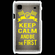 Coque Samsung Galaxy S Keep Calm and Be the First Gris
