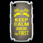 Coque Blackberry 8520 Keep Calm and Be the First Gris