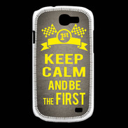 Coque Samsung Galaxy Express Keep Calm and Be the First Gris