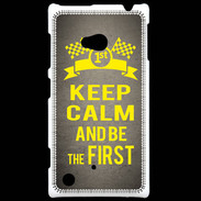 Coque Nokia Lumia 720 Keep Calm and Be the First Gris