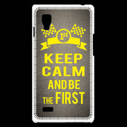 Coque LG Optimus L9 Keep Calm and Be the First Gris