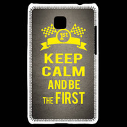 Coque LG Optimus L3 II Keep Calm and Be the First Gris