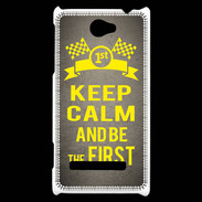Coque HTC Windows Phone 8S Keep Calm and Be the First Gris
