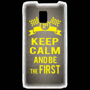 Coque LG P990 Keep Calm and Be the First Gris