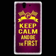 Coque Sony Xperia Z Keep Calm and Be the First Rose