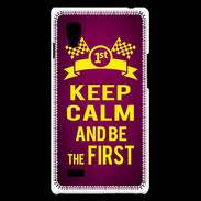 Coque LG Optimus L9 Keep Calm and Be the First Rose