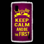 Coque LG Nexus 4 Keep Calm and Be the First Rose