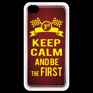 Coque iPhone 4 / iPhone 4S Keep Calm and Be the First Rouge