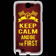 Coque Samsung Galaxy Note 2 Keep Calm and Be the First Rouge