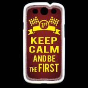 Coque Samsung Galaxy S3 Keep Calm and Be the First Rouge