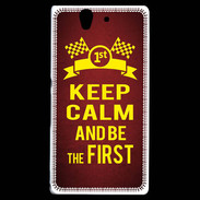 Coque Sony Xperia Z Keep Calm and Be the First Rouge