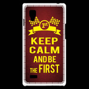 Coque LG Optimus L9 Keep Calm and Be the First Rouge