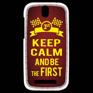 Coque HTC One SV Keep Calm and Be the First Rouge