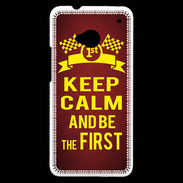 Coque HTC One Keep Calm and Be the First Rouge