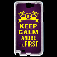 Coque Samsung Galaxy Note 2 Keep Calm and Be the First Violet