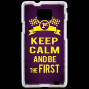 Coque Samsung Galaxy S2 Keep Calm and Be the First Violet