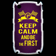 Coque Blackberry 8520 Keep Calm and Be the First Violet