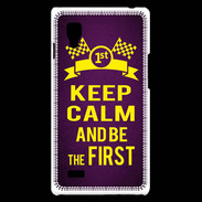 Coque LG Optimus L9 Keep Calm and Be the First Violet