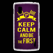 Coque LG Nexus 4 Keep Calm and Be the First Violet