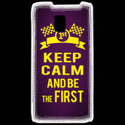 Coque LG P990 Keep Calm and Be the First Violet