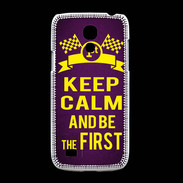 Coque Samsung Galaxy S4mini Keep Calm and Be the First Violet