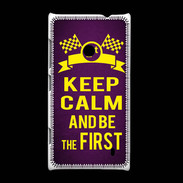 Coque Nokia Lumia 520 Keep Calm and Be the First Violet
