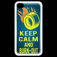 Coque iPhone 4 / iPhone 4S Keep Calm and Burn Out Bleu