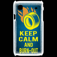 Coque Samsung Galaxy S Keep Calm and Burn Out Bleu