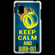 Coque LG Optimus G Keep Calm and Burn Out Bleu