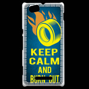 Coque Sony Xperia M Keep Calm and Burn Out Bleu
