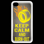 Coque iPhone 4 / iPhone 4S Keep Calm and Burn Out Gris