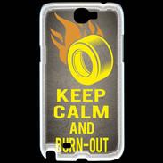 Coque Samsung Galaxy Note 2 Keep Calm and Burn Out Gris