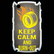 Coque Blackberry 8520 Keep Calm and Burn Out Gris
