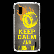 Coque LG Nexus 4 Keep Calm and Burn Out Gris