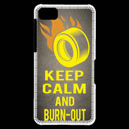 Coque Blackberry Z10 Keep Calm and Burn Out Gris