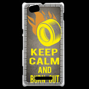 Coque Sony Xperia M Keep Calm and Burn Out Gris