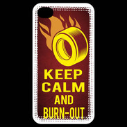Coque iPhone 4 / iPhone 4S Keep Calm and Burn Out Rouge