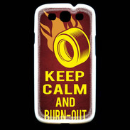 Coque Samsung Galaxy S3 Keep Calm and Burn Out Rouge