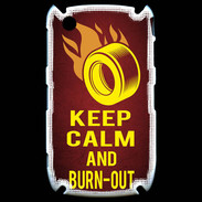 Coque Blackberry 8520 Keep Calm and Burn Out Rouge