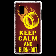 Coque LG Optimus G Keep Calm and Burn Out Rouge