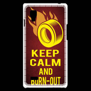 Coque LG Optimus L9 Keep Calm and Burn Out Rouge