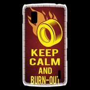 Coque LG Nexus 4 Keep Calm and Burn Out Rouge