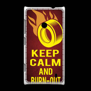 Coque Nokia Lumia 520 Keep Calm and Burn Out Rouge