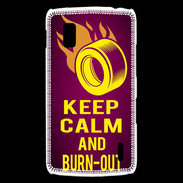 Coque LG Nexus 4 Keep Calm and Burn Out Rose