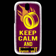 Coque HTC One SV Keep Calm and Burn Out Rose