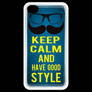 Coque iPhone 4 / iPhone 4S Keep Calm and Have a good Style Bleu