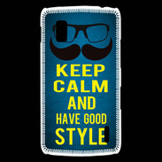Coque LG Nexus 4 Keep Calm and Have a good Style Bleu