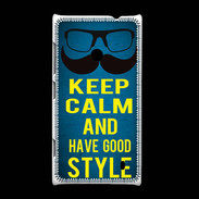 Coque Nokia Lumia 520 Keep Calm and Have a good Style Bleu