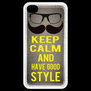 Coque iPhone 4 / iPhone 4S Keep Calm and Have a good Style Gris