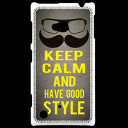 Coque Nokia Lumia 720 Keep Calm and Have a good Style Gris